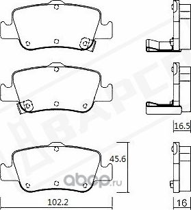 Колодки тормозные дисковые зад. TOYOTA AURIS (_E15_)(_E18_), COROLLA S (Bapco) Bapco. Артикул BP0648
