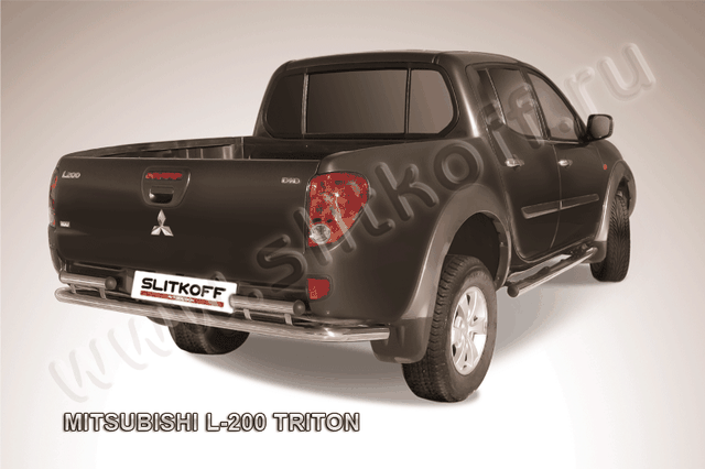 Защита Slitkoff заднего бампера d57 для Mitsubishi L200 IV Triton 2006-2015. Артикул ML014