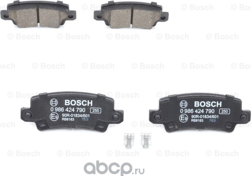 Колодки торм задн к-т (Bosch). Артикул 986424790