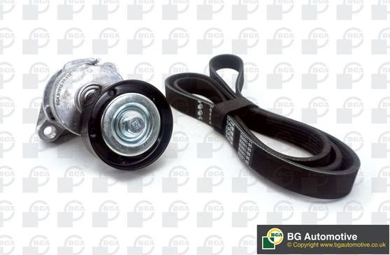 Приводной ремень поликлиновой с роликами (комплект) BGA для Opel Vectra A 1992-1995. Артикул DB9510K