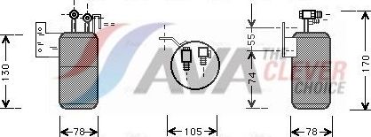 Осушитель кондиционера AVA (сталь). Артикул VND017