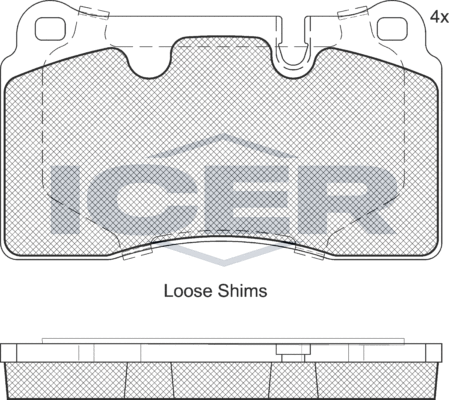 Тормозные колодки Icer. Артикул 181788