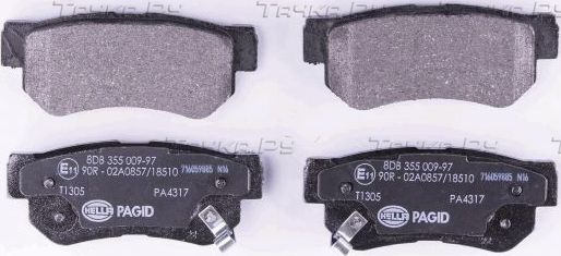 Тормозные колодки Hella. Артикул 8DB 355 009-971
