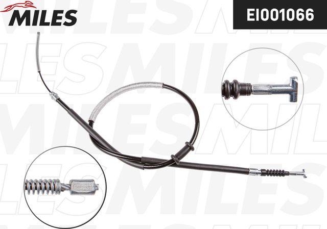 Трос ручника (тросик ручного тормоза) Miles задний левый для Fiat Brava 1995-2001. Артикул EI001066