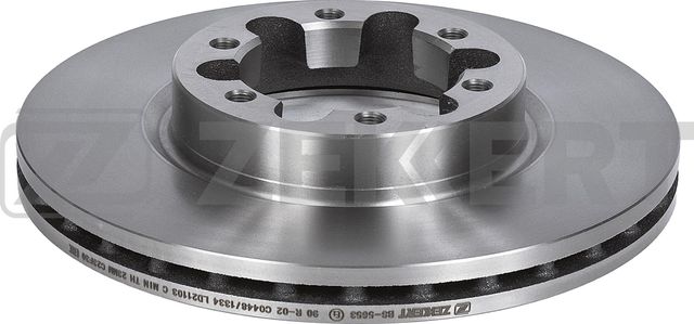 Тормозной диск Zekkert передний для Nissan Cabstar F24M, F24W 2006-2013. Артикул BS-5653