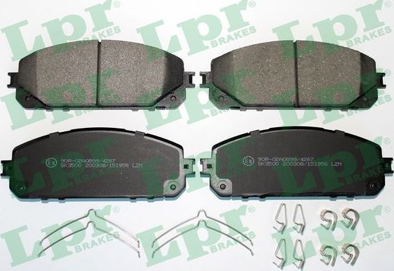 Тормозные колодки LPR передние для Jeep Cherokee V (KL) 2013-2026. Артикул 05P1956