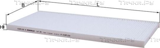 Салонный фильтр Mahle для Lancia Dedra 1989-1999. Артикул LA 34