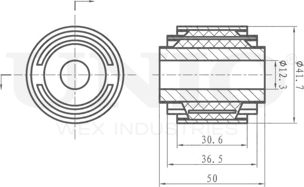 Сайлентблок реактивной тяги (Unio). Артикул RMP-20277