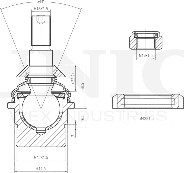 Опора шаровая (Unio). Артикул SSP-20128