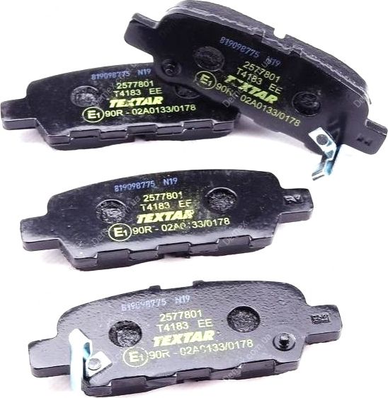Тормозные колодки Textar задние для Nissan Juke I 2010-2019. Артикул 2577801