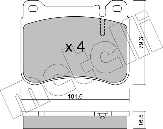 Тормозные колодки Metelli. Артикул 22-0668-0
