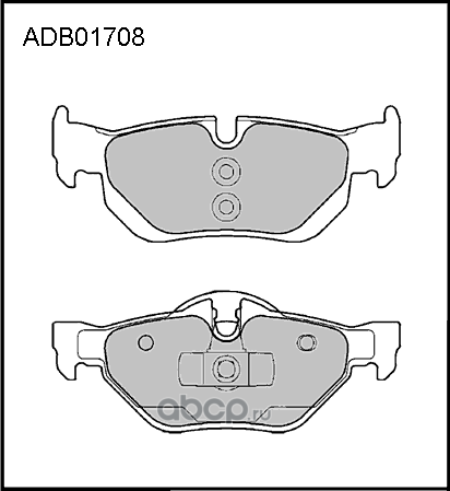 Колодки тормозные BMW 1 (E87) (2.0 D/3.0),3 (E90,E91) (1.8 D/1.8/2.0/2.5) задние (Allied Nippon). Артикул ADB01708