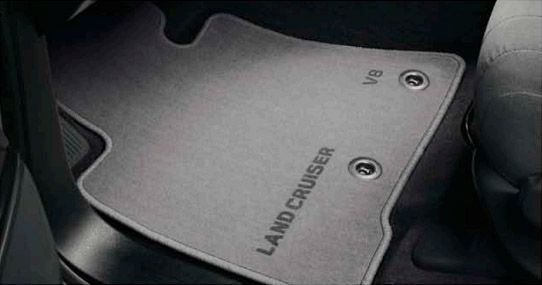Коврики ворсовые Toyota (оригинал) для салона Toyota Land Cruiser 200 5 мест 2007-2021 Серые. Артикул PZ410-7935A-DY