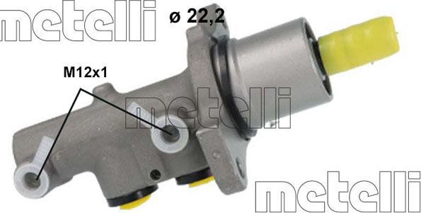 Тормозной цилиндр главный Metelli (алюминий) для Smart Forfour I ((W454) 2004-2006. Артикул 05-1237