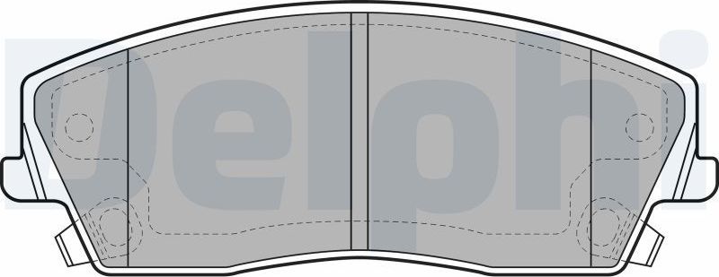 Тормозные колодки Delphi (Low-Metallic). Артикул LP2034