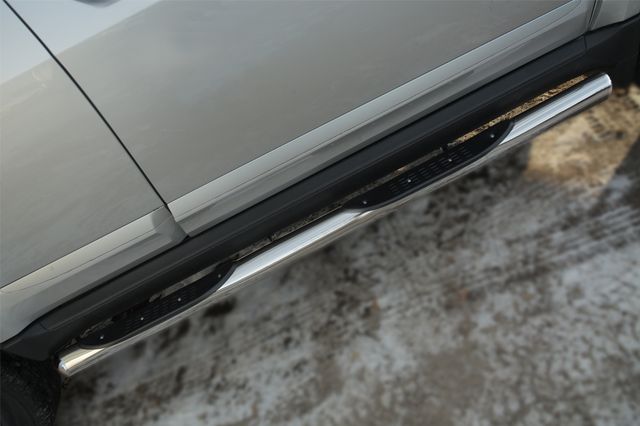 Защита порогов RusStal труба d76 с накладкой (вариант 3) для Great Wall Hover H3 2014-2016. Артикул GWH3T-001944