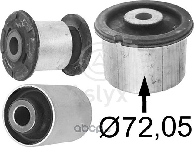 К-Кт сайлентблоков AUDI Q7 (4LB) Q7 Van (4LB) CAYENNE (9PA) TOUAREG (7LA, 7L6, 7 (Aslyx). Артикул AS502169