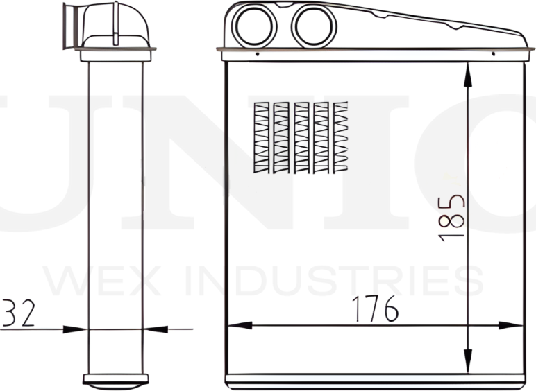 Радиатор отопителя (Unio). Артикул RAD-20009