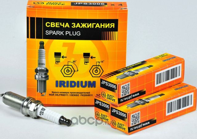 Свеча зажигания /DILFR6D11/FK20HR11/ IRIDIUM (Just Drive). Артикул JPS3006