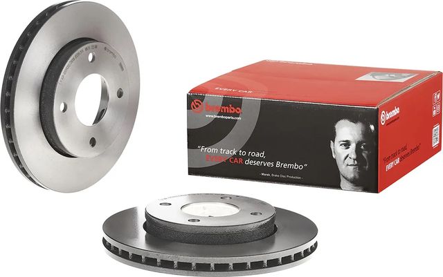 Тормозной диск Brembo UV Coated передний для Smart Forfour I (W454) 2004-2006. Артикул 09.9991.11