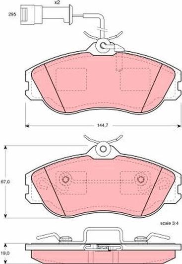 Тормозные колодки TRW. Артикул GDB816