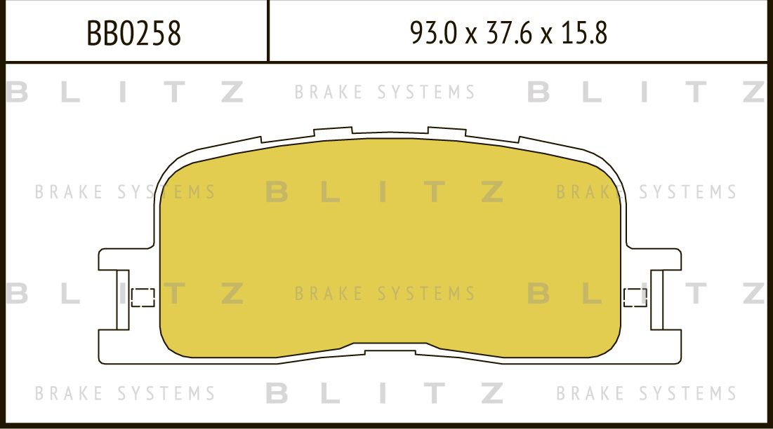Колодки тормозные дисковые | зад | (Blitz) Blitz. Артикул BB0258
