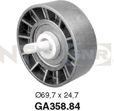 Натяжной ролик (натяжитель) приводного поликлинового ремня NTN / SNR. Артикул GA358.84