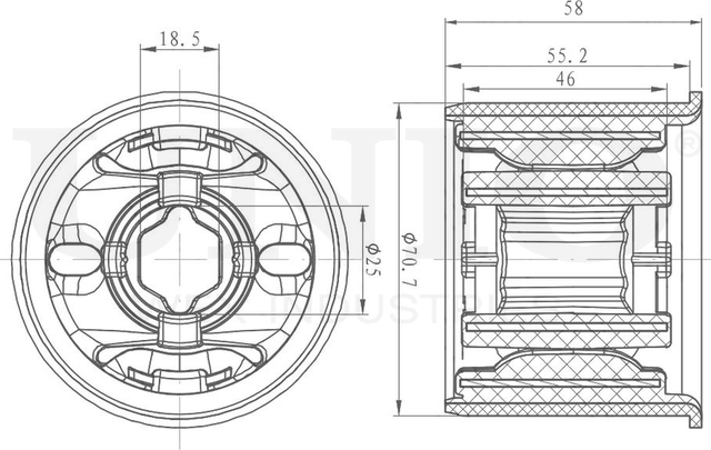 Сайлентблок рычага подвески (Unio). Артикул RMP-20290