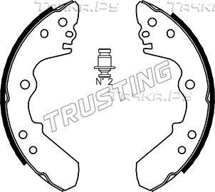 Тормозные колодки Trusting задние для Isuzu TF (Pickup) 1995-2003. Артикул 047.371