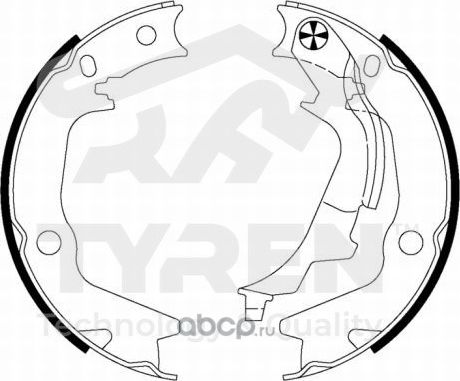 Тормозные колодки барабанные HYUNDAI SONATA/SOUL (Tyren). Артикул TYR1412771