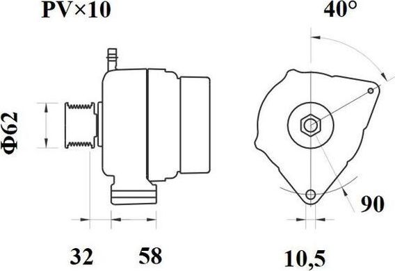 Генератор Mahle. Артикул MG 883