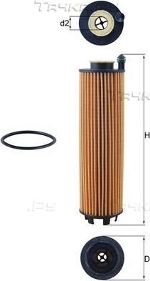 Масляный фильтр Mahle. Артикул OX 1301D