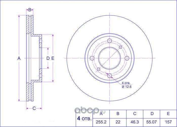 Диск тормозной (TI-Guar). Артикул TG4351252120