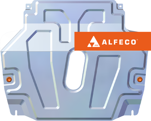 Защита алюминиевая Alfeco для картера и КПП Chevrolet Aveo II T300 2012-2026. Артикул ALF.03.15 AL4
