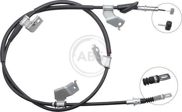 Трос ручника (тросик ручного тормоза) ABS задний левый для Honda Civic VII 2001-2005. Артикул K19077