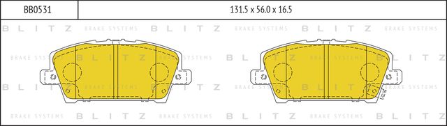 Колодки тормозные HONDA CIVIC 06- передн. (Blitz). Артикул BB0531