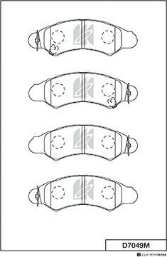Тормозные колодки MK Kashiyama. Артикул D7049M