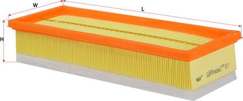 Воздушный фильтр Sakura для Peugeot 206 2004-2012. Артикул A-14500