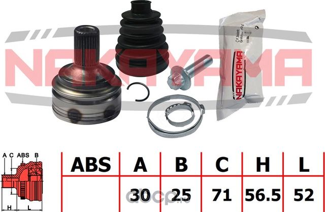 ШРУС внешн. к-кт (Nakayama). Артикул NJ2052NY