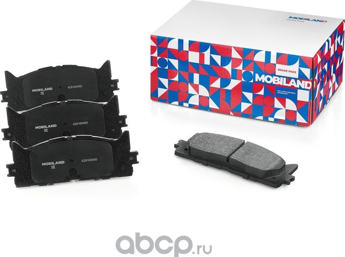 Колодки тормозные дисковые передние (4 шт.) с п/шум. пласт. TOYOTA CAMRY (_V3_, (Mobiland). Артикул 429100450