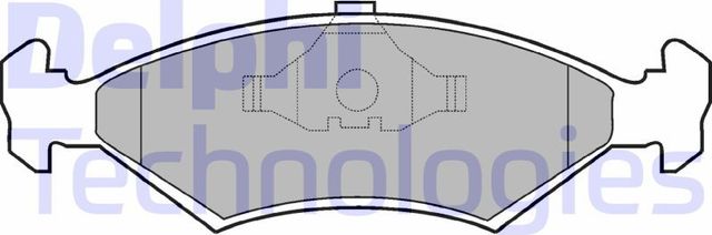 Тормозные колодки Delphi (Low-Metallic) передние для Ford Escort III 1980-1986. Артикул LP204