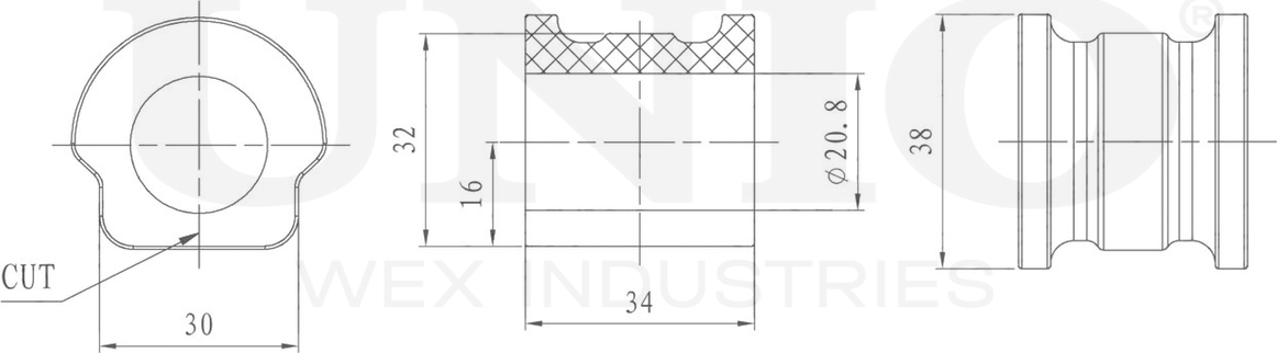 Втулка стабилизатора (Unio). Артикул RMP-10229