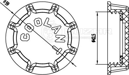 крышка (пробка) расширительного бачка LUZAR для а/м Volvo Trucks FH (93-)/(02-)/ Luzar (полимерный материал). Артикул LL 1002