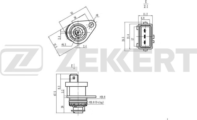 Датчик скорости Zekkert для Citroen Saxo 1996-2004. Артикул SE-8506