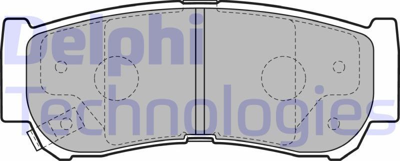 Тормозные колодки Delphi (Low-Metallic). Артикул LP2049