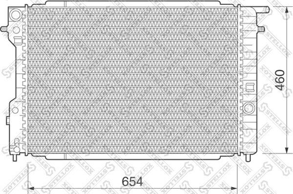 Радиатор охлаждения двигателя Stellox для Opel Omega B 1994-2003. Артикул 10-25078-SX
