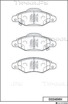 Тормозные колодки MK Kashiyama. Артикул D2246MH