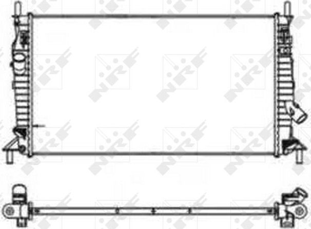 Радиатор охлаждения двигателя NRF EASY FIT для Mazda 3 I (BK) 2004-2009. Артикул 53403