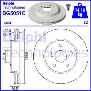 Тормозной диск Delphi. Артикул BG5051C