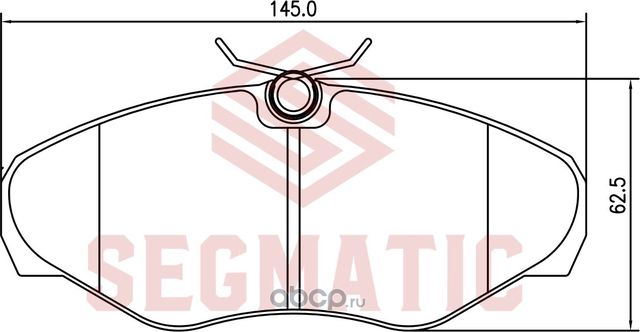 Колодка торм диск пер (Segmatic). Артикул SGBP2722